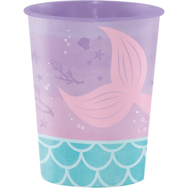 Creative Converting Iridescent Mermaid Party 16 oz Favor Cups, 8 ct