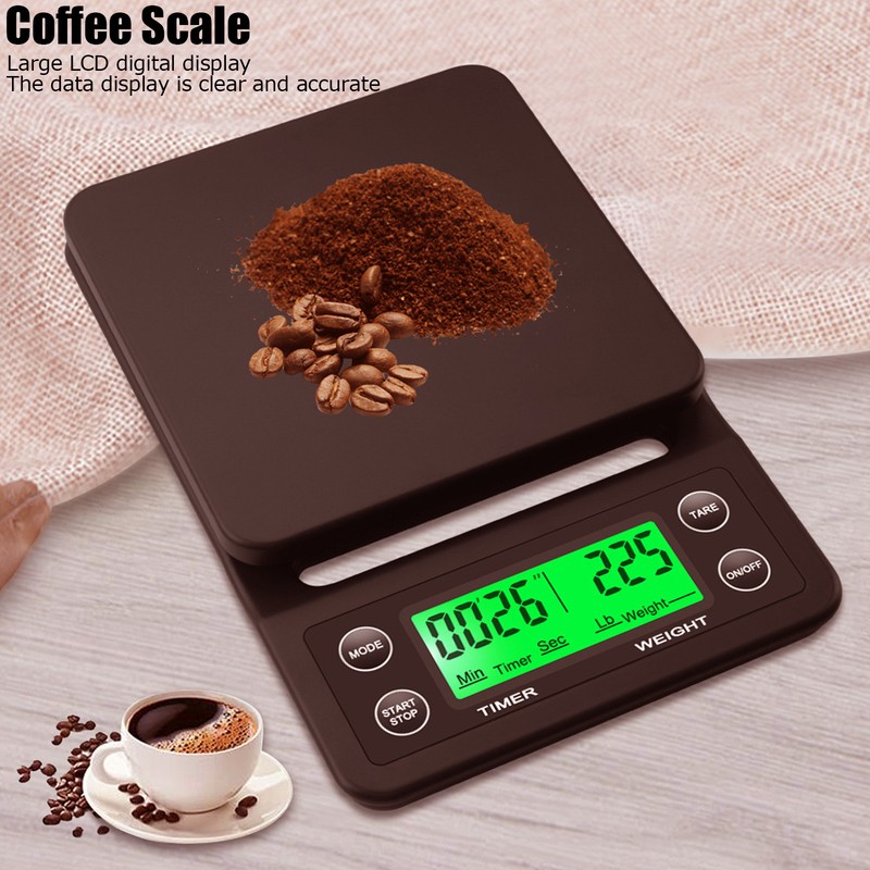 Pour Over Coffee Scale with Timer Portable Electronic Digital Kitchen