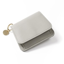 Blampom bp-2020 Women's Mini Wallet, Small Wallet, Coin Purse, Bifold Pass Case, Stylish, Minimalist, gray