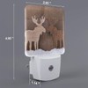 Set of 2 Led Night Lights, Christmas Decoration Timber Elk