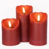 Eldnacele Red Wax Flameless Flickering Candles with 6H Timer, 3D