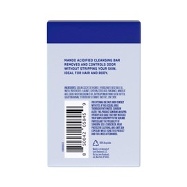 Mando Acidified Cleansing Bar - 24-Hour Odor Control - Removes Odor Better than Soap - Moisturizing Formula - SLS Free, Paraben Free - Safe For Sensitive Skin - Pro Sport