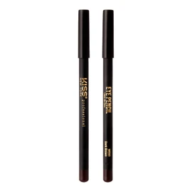KISS NEW YORK Professional Slim Eye Pencil, Creamy Soft Eye Liner, Smooth Long-Lasting Rich Eyeline Color, Natural Eye Makeup, Water-Resistant (Dark Brown)