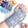 Carpal Tunnel Wrist Support with Removable Metal Splint - Includes Reusable Gel Pack for Hot or Cold Application - To Relieve Pain and Numbness of the Hand (S-M, Left)