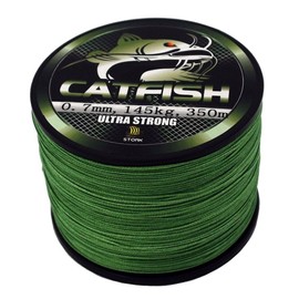 Stork Catfish 8-Way Braided Catfish Line - Water Resistant & Saltwater Resistant Fishing Line - 0.60 mm/110 kg, 350 m, Moss Green