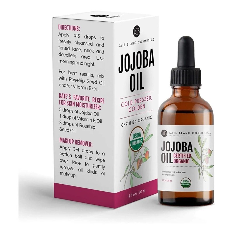 Aceite Jojoba Orgánico Prensado En Frío Sin Refinar 120ml