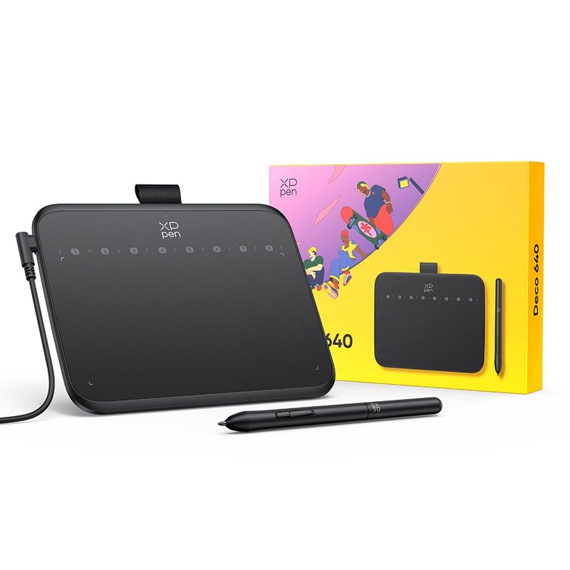 XPPen Deco 640 Pen Tablet, 6 Inch Pen Tab, Tilt