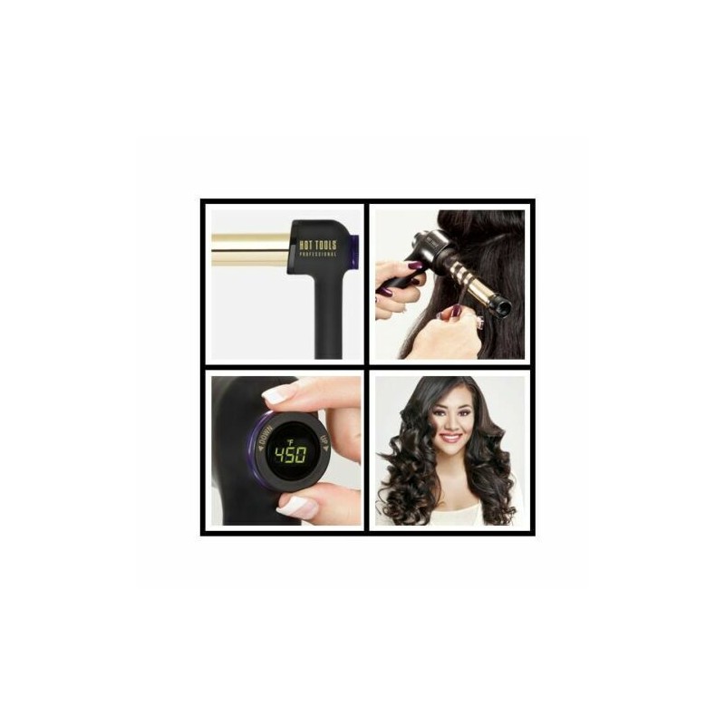 Hot Tools Professional CURLBAR 1.25" Hair Curling Iron HTCURL1110 24K