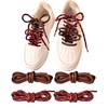 4 Pairs Shoe Laces for Miu Miu Sneaker, Brown Waxed