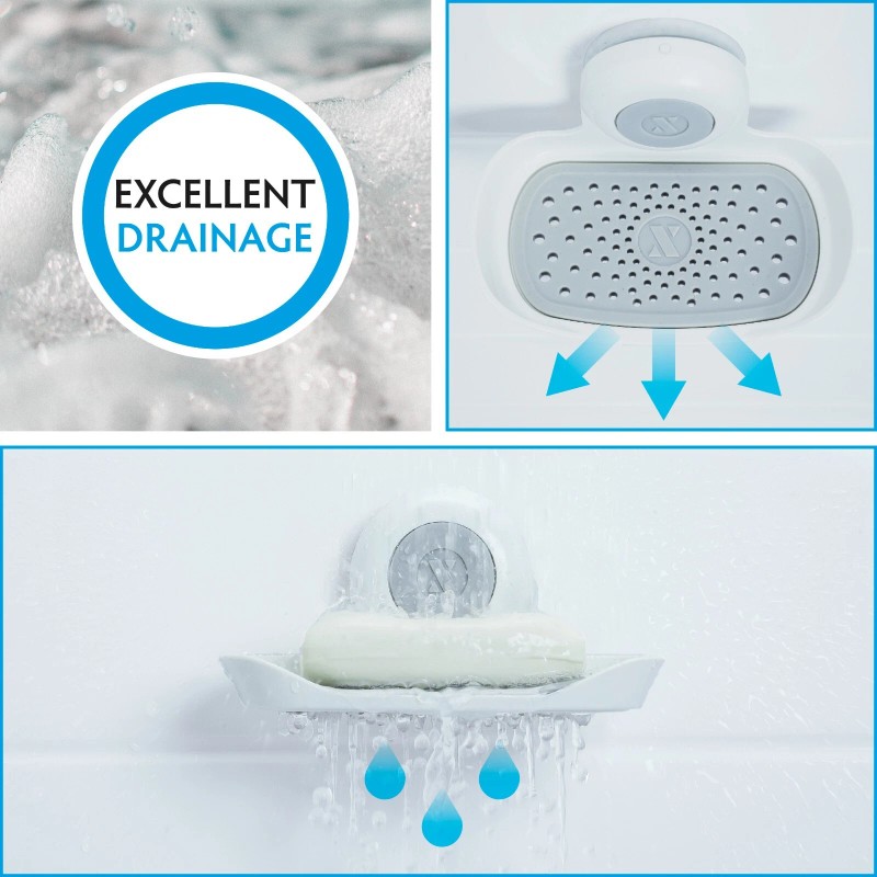 SlipX Solutions Suction Soap Saver & Double Hook Bundle