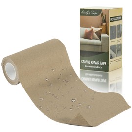 Canvas Repair Tape, 4×63 Inches Beige Waterproof Self-Adhesive Patch for Outdoor Gear,Durable and Weatherproof Fabric Tape for Boat Covers,Couch,Tents,Sofas,Sun Shades,Awnings,Lounge Chairs
