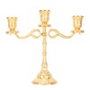3 Arms Alloy Candelabra Vintage Style Elegant Candlestick Holder for