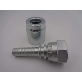 Hydraulic Hose Crimp Fitting Insert for 5/8" Hose with 1 Wire Ferrule Choose Fitting Size (5/8 BSP Female Straight)