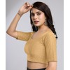 Trendmalls Women's Dobby Pure Cotton Elastin Stretchable Readymade Blouse (B01-Red-3XL)