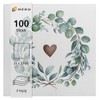 HEKU 100 napkins, 3-ply, 33 x 33 cm, eucalyptus heart,