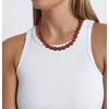 GAVU Carnelian Onyx Large Power Stone Necklace, 0.5 inches (12