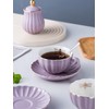 Jusalpha Serve for 6- Fine China Pink Coffee Cup/Teacup Set,