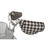 Cold Weather Bicycle Steering Wheel Cover, Black, Gray Plaid