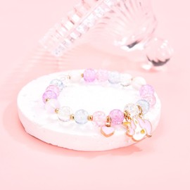 Leyung First Day of Kindergarten Bracelet for Boys, Unicorn Anxiety Bracelet, Back to School Stuff, First Day of Kindergarten Gifts for Girls Daughter Granddaughter Niece