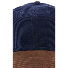 Corduroy Unisex Baseball Hat | Unstructured Cotton Classic Dad Cap | Hat with Adjustable Strap and Brass Buckle Navy