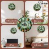 25x25cm Wooden Wall Clock with a Sliding Barn Door Style