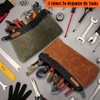 WELKINLAND 2-Pack Heavy-Duty Waxed Canvas Tool Pouches, 14-Inch Zippered Tool