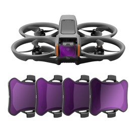FPVtosky ND Filter Set for DJI Avata 2, Multi-Coated ND Filter Set for DJI Avatar 2 Drone Accessories - Pack of 4 Filters (ND8, ND16, ND32, ND64)