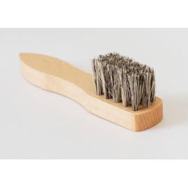 Meltonian Grey Welt Shoe Brush | Premium Horse Hair Welt Brush for Leather Care | Ideal Horsehair Welt Brush for Applying Cream | Use with Meltonian Cream Polish or Wax | Grey Color Horsehair Bristles