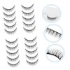 Healeved 10 Pairs Fluffy False Eyelashes Pack Short Natural False