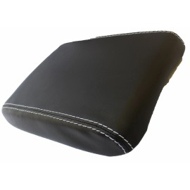 Kar Designers Fits 08-14 Dodge Challenger Vinyl Center Console Armrest Cover w/White Stitch