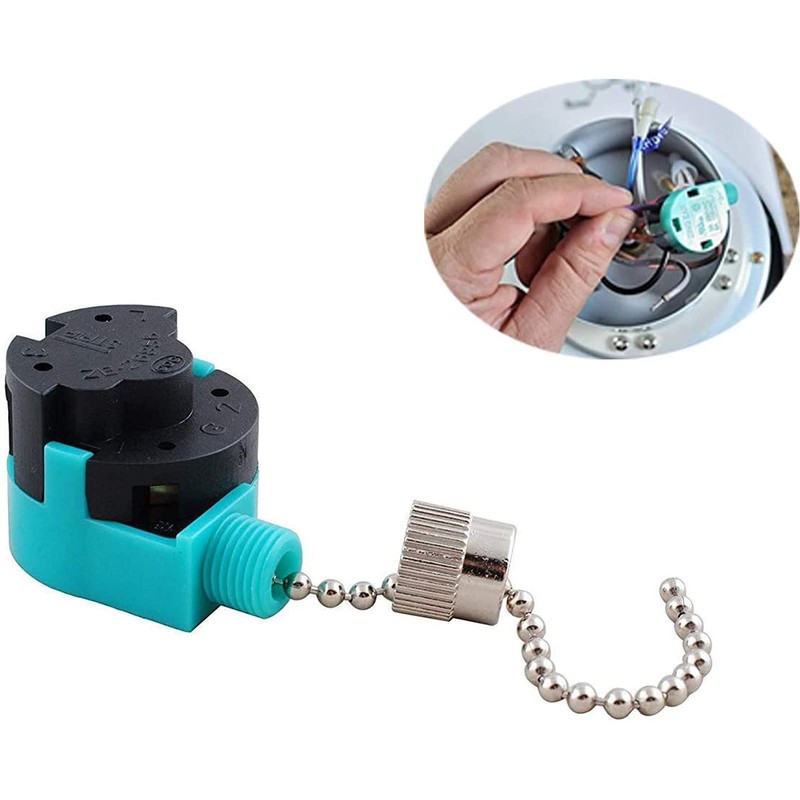 BuyWeek Ceiling Fan Pull Switch, 3 Speed 4 Wire ZE-268S6