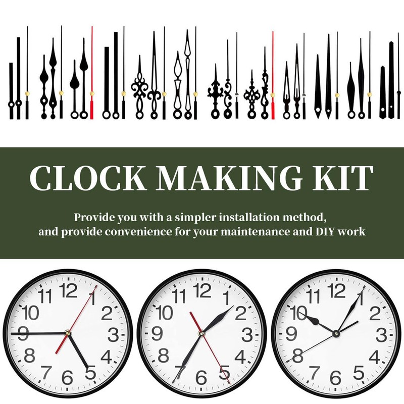 YOCDNOV 14 Styles Black Wall Clock Hands Kit for Small
