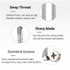 ANSIEDIO Self Drilling Screws Self Tapping Screw Cross Countersunk Drill