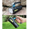 CLEZGO Flashlight Rechargeable USB High Lumens-Camping Flashlight with 4 Powerful