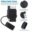 Turn Signal Light 4 Pin Trailer Plug Tester, 4-Way Flat