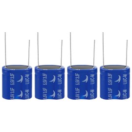 PATIKIL 4 Pcs 5.5V 3.5F Super Capacitor,0.83 x 0.39 x 0.83" Aluminum Super Capacitors, Winding Type Energy Storage for on Board Backup Energy Storage