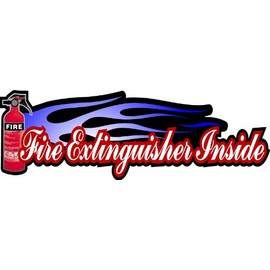 ProSticker 1901 (One) 2.5" X 7.5" FEI Series Fire Extinguisher Inside Decal Sticker