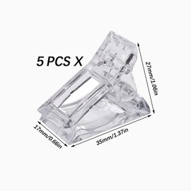 Nail Tool Clip, Transparent Nail Tips Clips, Nail Art Tool Clip, Nail Clip, Pack of 5