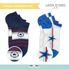 LEON D'ORO Socken für Kinder, Baumwolle, Schottlandgarn, 4 Paar, leicht
