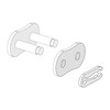 sourcing map 16Pcs #50 Chain Master Connector Link Roller, 5/8"