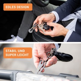 Einkaufswagenlöser ® CarboCoin/Einkaufswagenlöser for all shopping trolleys / with key finding service/removable shopping trolley token made of carbon/key fob shopping chip