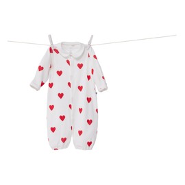Petit Bateau Baby A0D3I Combisac, White/Red, 0-3 Months
