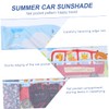 iplusmile Cartoon School Bus Car Window Sunshade Car Sunscreen for