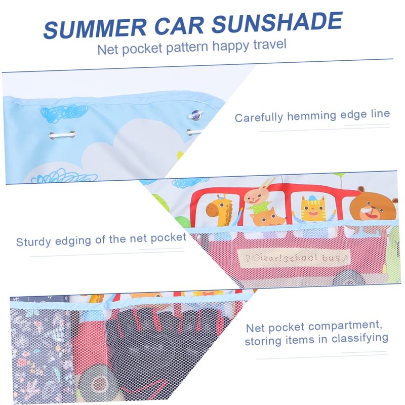 iplusmile Cartoon School Bus Car Window Sunshade Car Sunscreen for