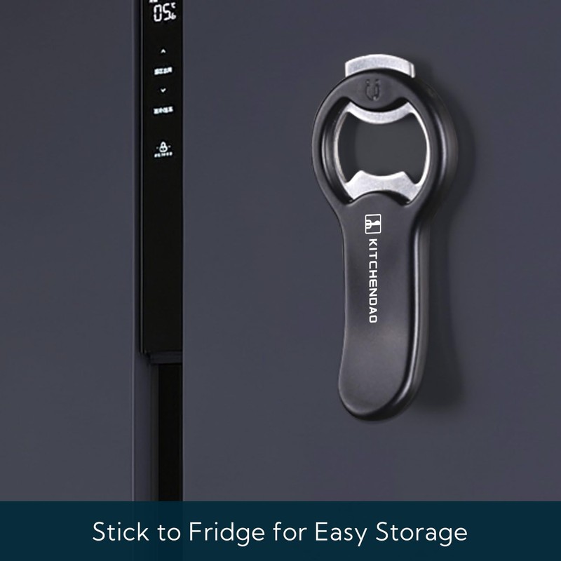 KITCHENDAO 2 in 1 Magnetic Beer Bottle Opener for Fridge