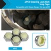 MAX COOL 4pcs Steering Lock Stop Bolt Cap Caps Nuts