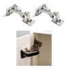 2 Pieces 170 Degree Hinges Frameless Cabinet Door Hinges Hidden