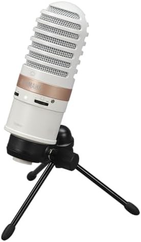 Yamaha YCM01UW - Micrófono USB de Condensador para Live Streaming, Blanco.