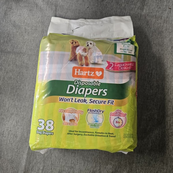Hartz Disposable Dog Diapers w/ Flashdry Gel Technology (SS 5.5-9lbs),