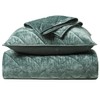 EVERGRACE Luxury Crushed Velvet Quilt Set King Size, Diamond Quilted